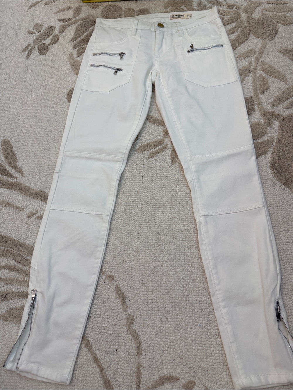 BlankNYC jeans size 25 White Zipper Pocket Skinny Pants